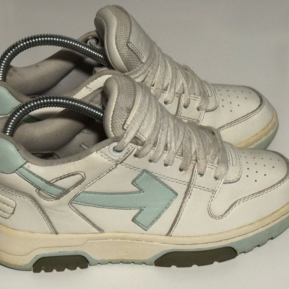Off-White Out of Office 'White Light Blue' sneakers.